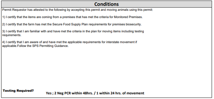 conditions - example permit